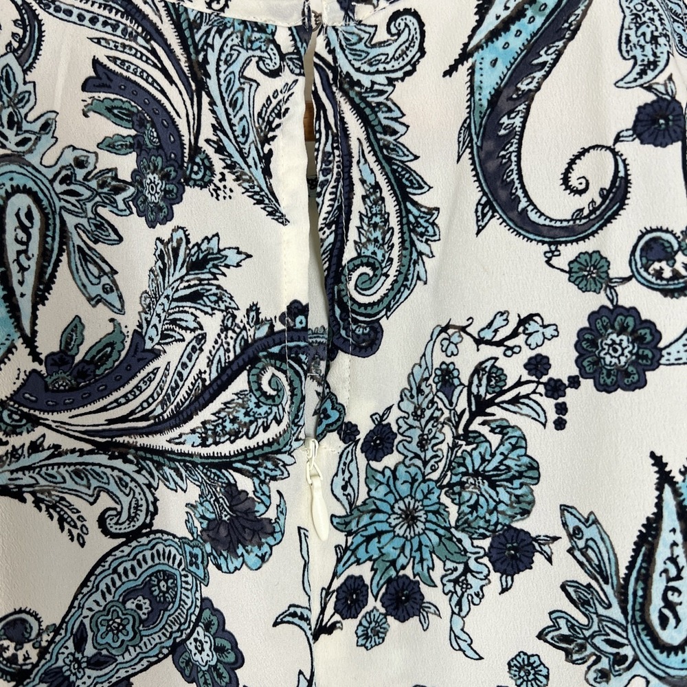 Loft Halter Maxi Dress Size 6 Paisley Coastal Beachy Summer Pleated Work Office - Picture 9 of 16
